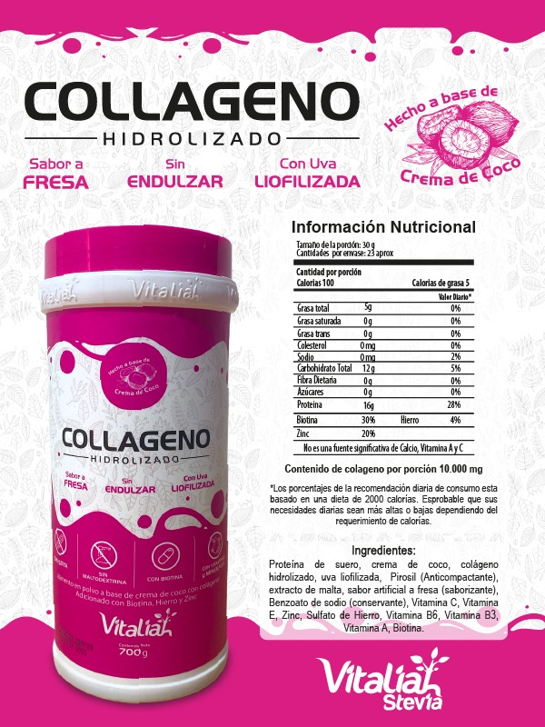 Colágeno Vainilla Y Fresa +doyp - g a $39