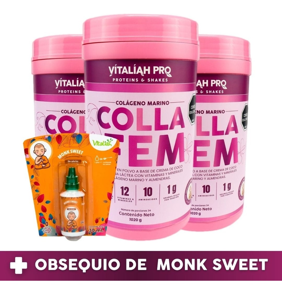 Collafem Colágeno Marinox3+monk - L a $59