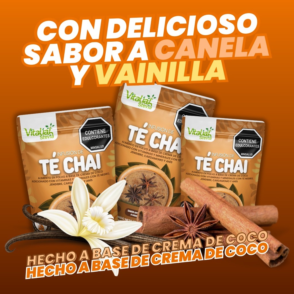 Té Chai Vitaliah Stevia 250g - g a $100