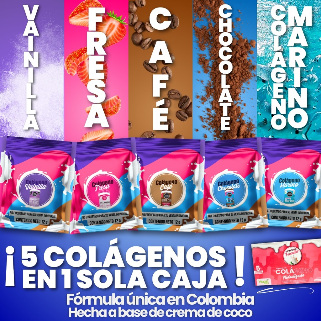 5 En 1 - Colageno X30 Sachets - g a $60000