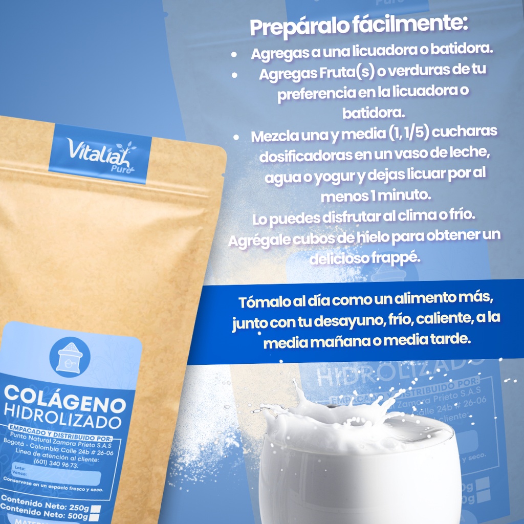 Colageno Hidrolizad Puro X 250 - g a $130