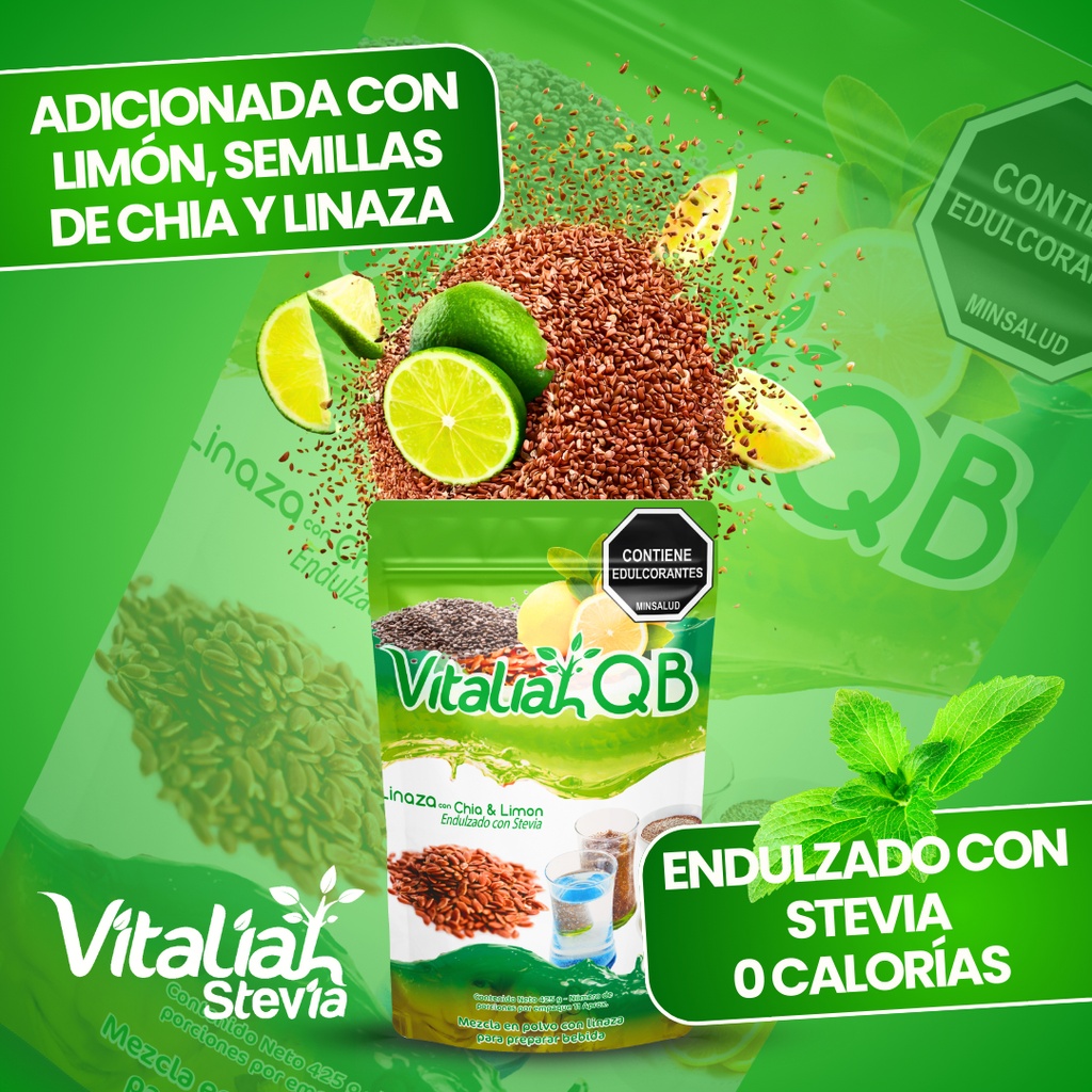 Trio Fibra Qb Linaza, Chía Y Limón