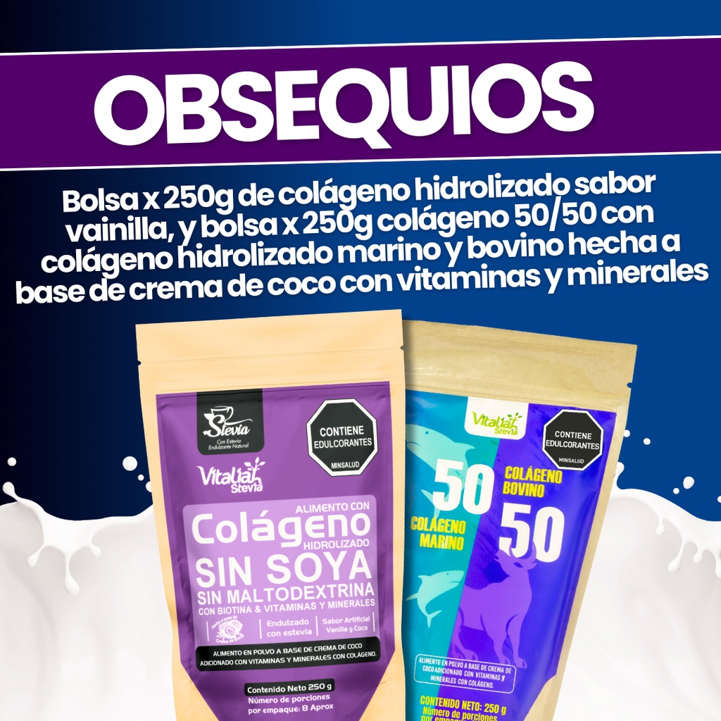 Colágeno Vainilla Y 50/50 + Doy - g a $43