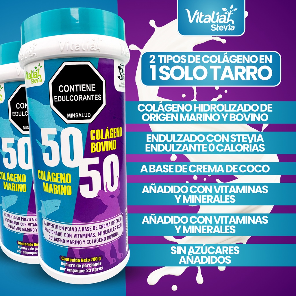 Colágeno Vainilla Y 50/50 + Doy - g a $43