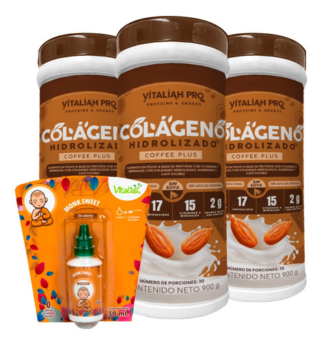 Colágeno Coffe Plus X3+obsequio - g a $72