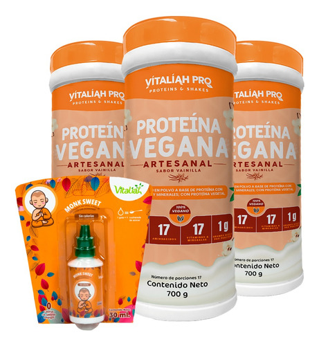 Proteína Vegana Artesanalx3+obs - g a $71