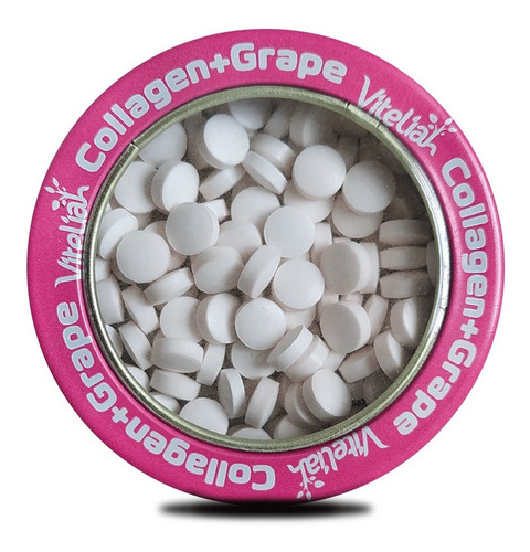VITELIAH MENTA COLAGENO Y UVA  REDONDO FUCSIA X 35G